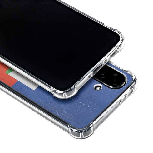 Haiti Flag Distressed Galaxy A36 5G Clear Case